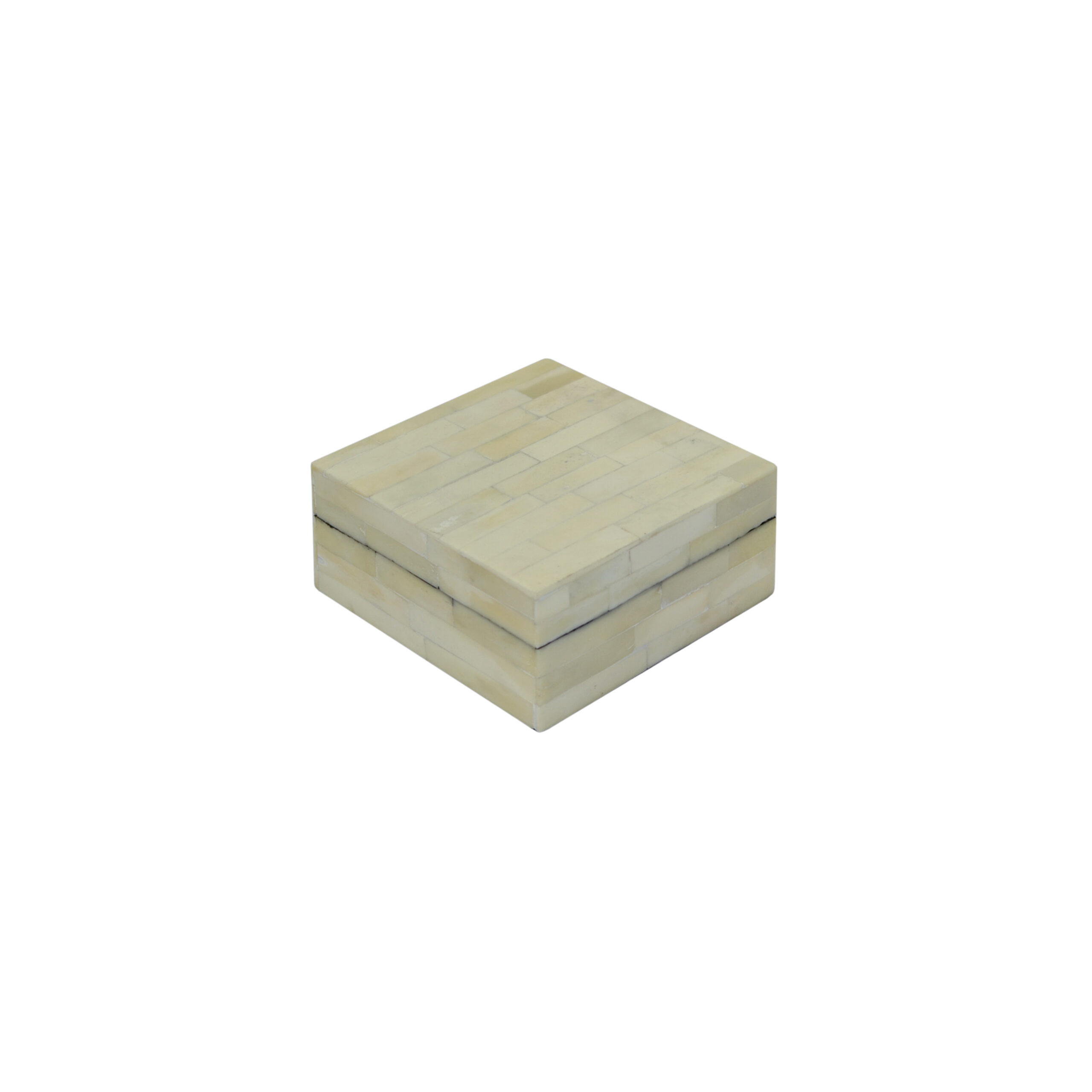 Bone inlay storage box cream