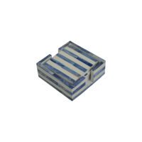 Bone Inlay Stripe Navy Coasters