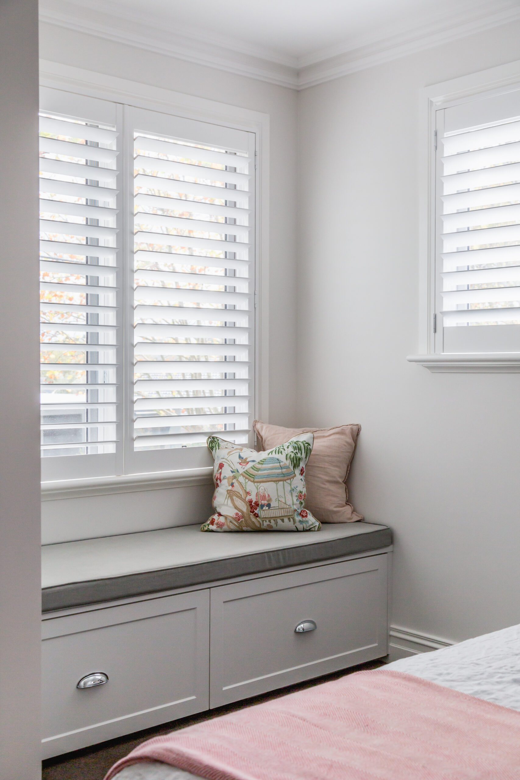 Girls Bedroom Window Seat
