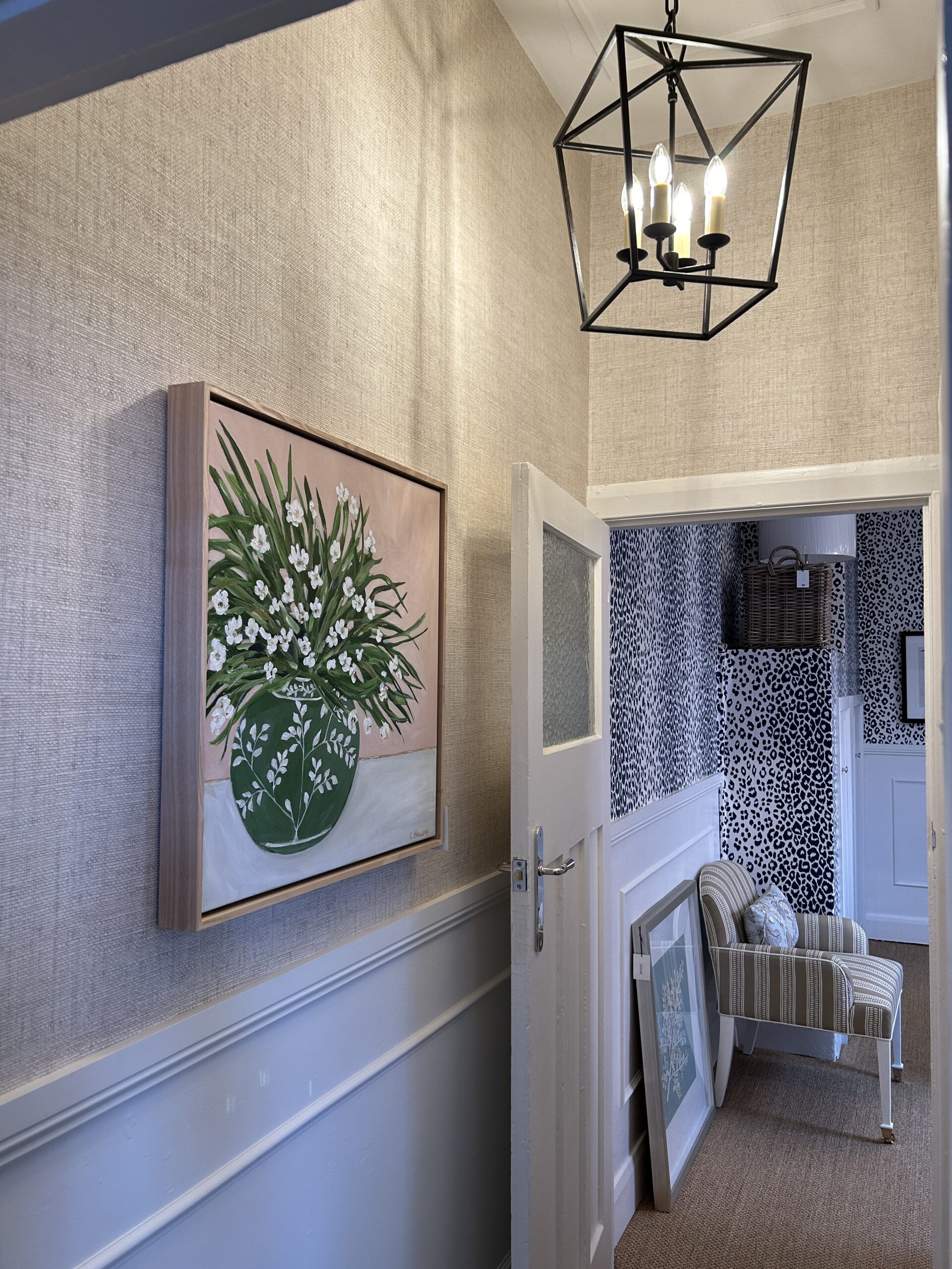 Decor in my showroom hallway