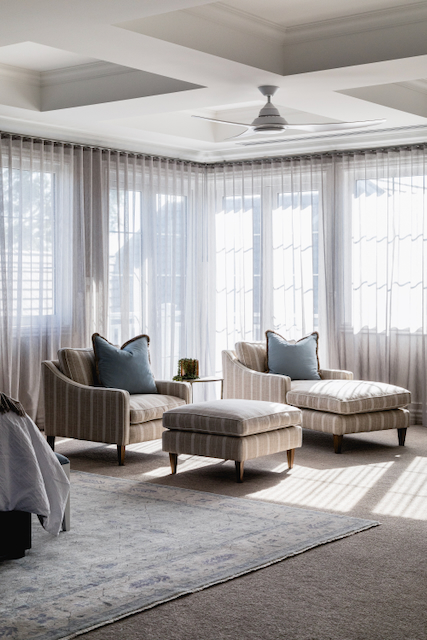 Creating a main bedroom sitting zone