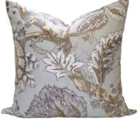 Celadon Vine Leaf Cushion