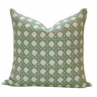 Green trellis cushion