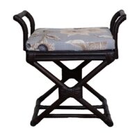 X Bench with Floral cushion
