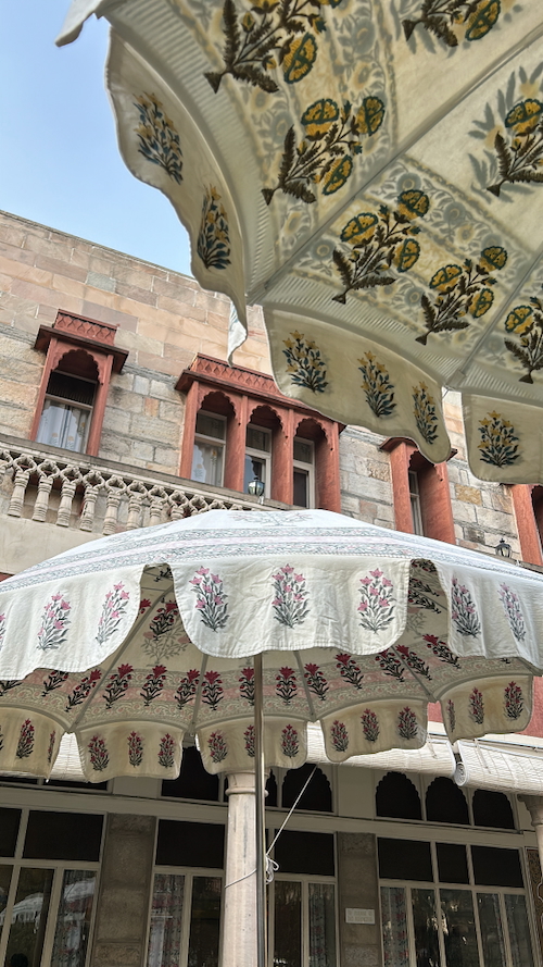 Block print umbrellas 