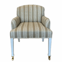 Armchair with camel and white stripe