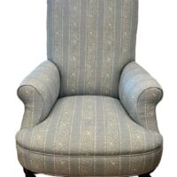 Vintage Armchair in Cornflower Blue Linen
