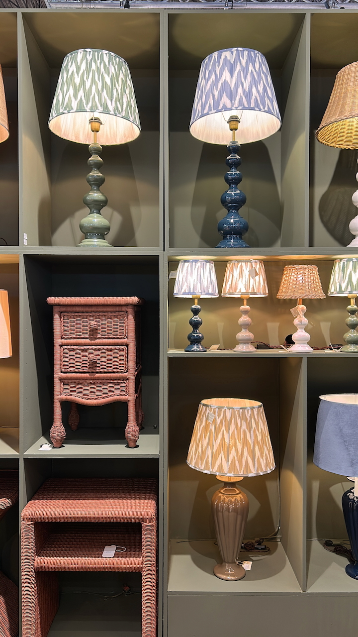 Rattan pink bedside tables trending in Paris