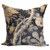 charcoal botanical cushion