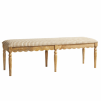 Mayfair Ottoman in Natural Stripe